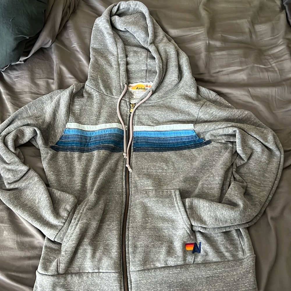 Aviator Nation 5 Stripe Hoodie